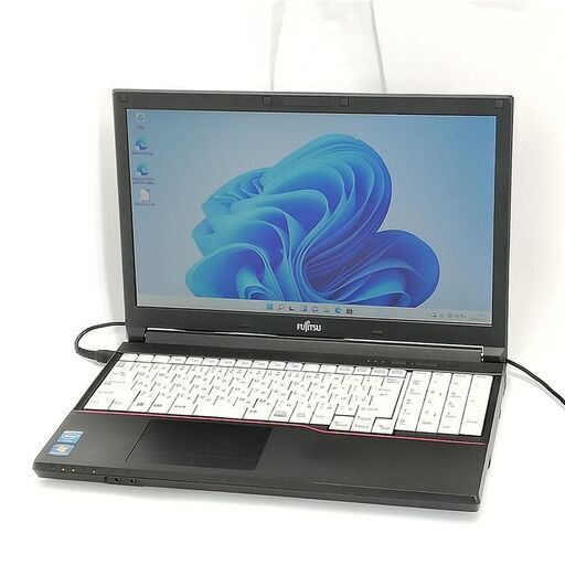 送料無料 保証付 日本製 15.6型 ノートパソコン 富士通 A574/K 中古良品 第4世代 Celeron 4GB DVDRW テンキー付 Windows11 Office 即使用可
