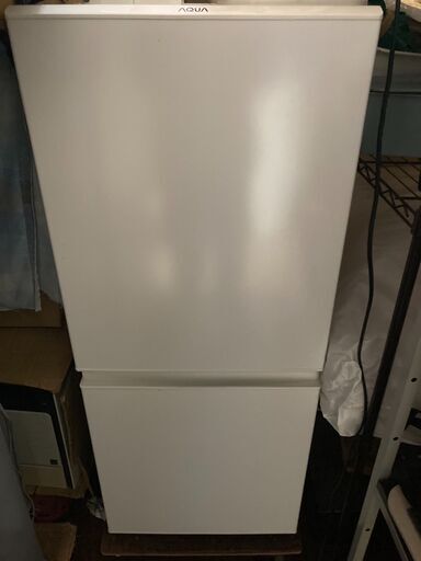 ☆中古￥12,800！【会員価格￥12,800】AQUA　126㍑2ドア冷蔵庫　家電　2020年製　AQR-13E8(W)型　幅48cmｘ奥行56cmｘ高さ116cm　【BC112】