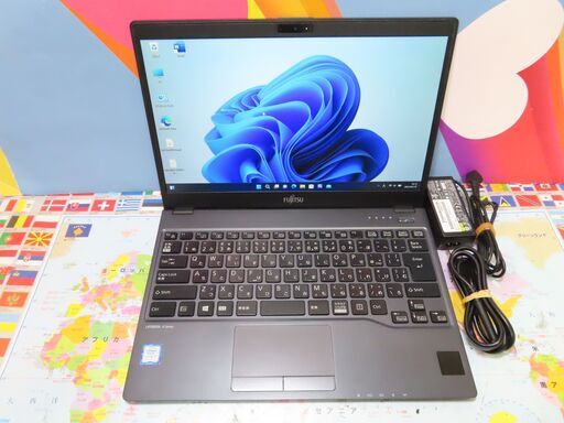 JC0306 富士通 ノートパソコン LIFEBOOK U938/S LTE Lバッテリー美品 Win11 office2021
