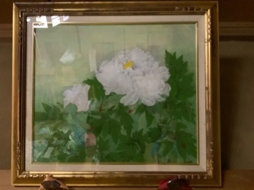 花の絵画　額縁付き　直径69×63センチ 祖父母が購入した絵画です。