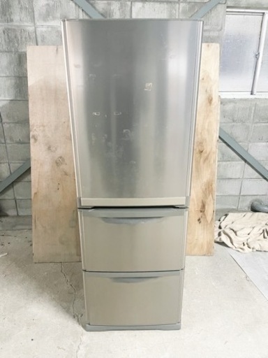 【大容量 380L】3ドア 三菱 ノンフロン冷凍冷蔵庫 MR-CL38P-T形