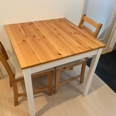 【ネット決済】【IKEA】ダイニングテーブル+イス　セット