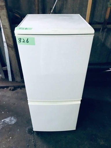 826番 シャープ✨冷凍冷蔵庫✨SJ-14X-W‼️