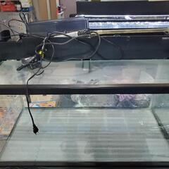90センチ水槽と上部フィルター、水槽台セット