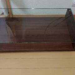 【値下げ半額】おしゃれなガラス天板　ローボードテーブル