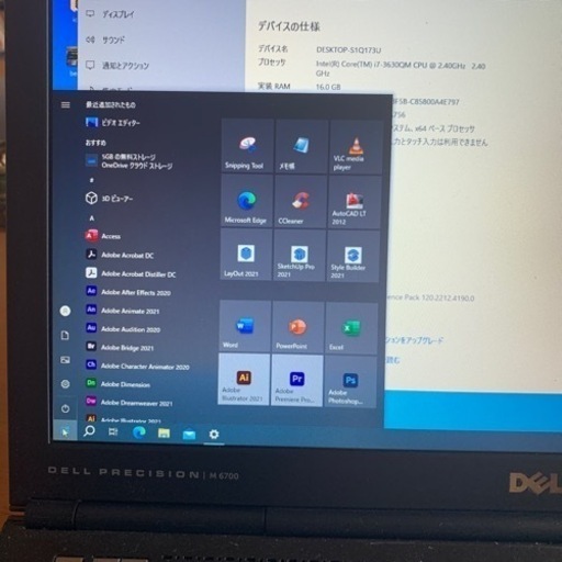 売約済)断捨離大特価!dell precision m6700改②。爆速i7 3630QM GPU