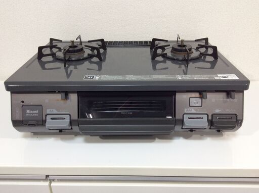 (3/23受渡済)JT6535【RINNAI/リンナイ ガスコンロ LPガス】美品 2016年製 RT64JHS-R 家電 キッチン レンジ ガステーブル 右側強火 ホーロー