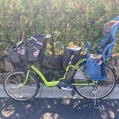 【引取限定、汚れ・経年劣化あり、説明文必読】2015年購入 パナソニック 電動アシスト自転車 ギュットDX フレッシュグリーン 26インチ