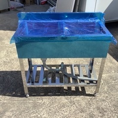 値下げします❗️新品未使用❗️2槽厨房用流し台