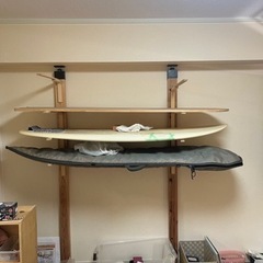 サーフィン　サーフボード　棚　ラック　DIY