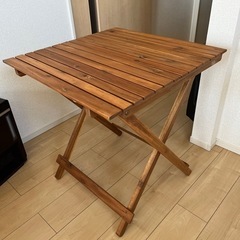 【値下げ】ニトリ　木製折りたたみテーブル