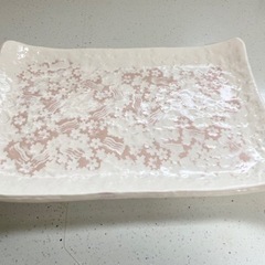 桜模様　大皿　陶器