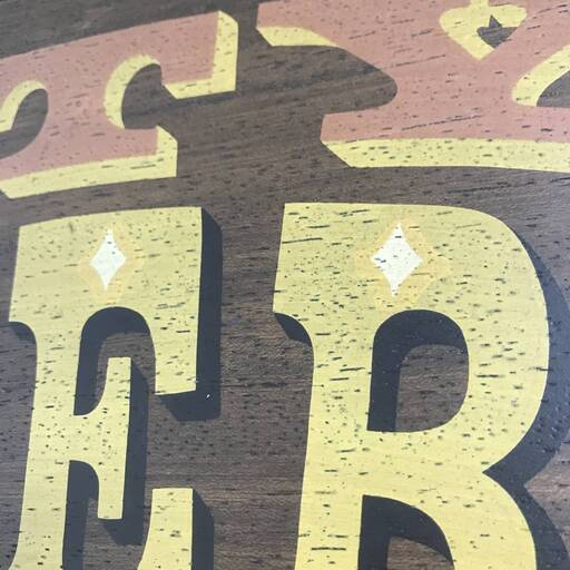 KI16/44　レトロ 木製 看板 ベーカリー【CITY BAKERY】パン屋さん 立体看板 カフェ 店舗什器 古道具 ディスプレイ 壁掛け インテリア