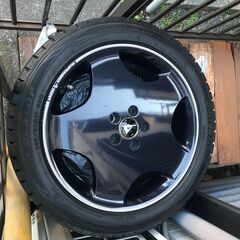 『値下』work RYVER WORK ディッシュネイビーホイール・タイヤ4本セット17インチ