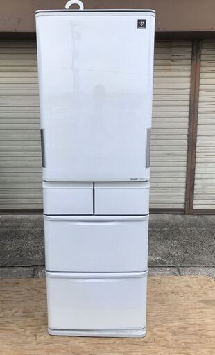 SHARP シャープ 5ドア ノンフロン冷凍冷蔵庫 両開き 424L（冷蔵298L、冷凍126L） SJ-PW42W-S 2012年製 どっちもドア シルバー