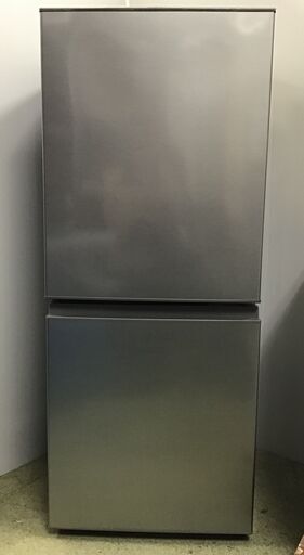 23Y117 ジC AQUA アクア ノンフロン冷凍冷蔵庫 AQR-13H(S) 126L 2018年製 シルバー 札幌発 中古