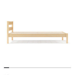 【シングル】無印　パイン材木製ベッド
