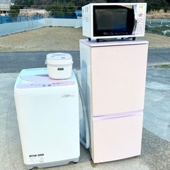 ☆★新生活応援！SHARP ピンクセット♪冷蔵庫、洗濯機、電子レ...
