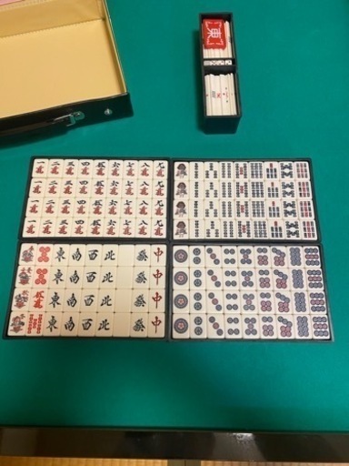 手積み用麻雀卓麻雀牌点棒セット座卓 新古品