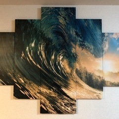 波の壁掛け絵