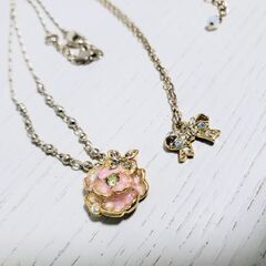 ANNA SUI　2連ネックレス　薔薇　リボン　2点セット