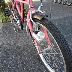 中古自転車2473 前後タイヤ新品！ 20インチ 6段ギヤ LED