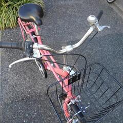 中古自転車2473 前後タイヤ新品！ 20インチ 6段ギヤ LED