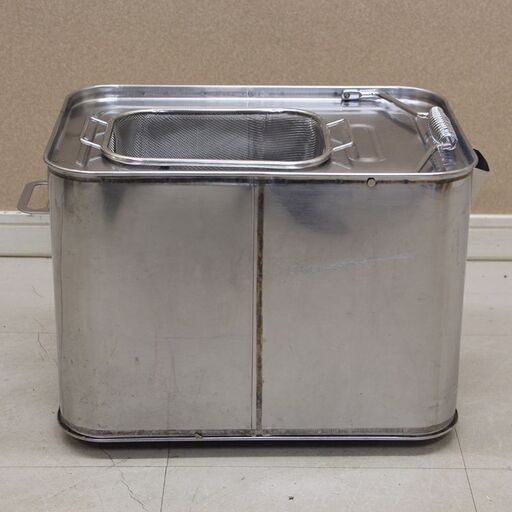 業務用 フライヤー用油缶 カゴ オイルポット 廃油 油槽 ドレン 油受け (J1185wY) 業務用 フライヤー用油缶 カゴ オイルポット 廃油 油槽 ドレン 油受け