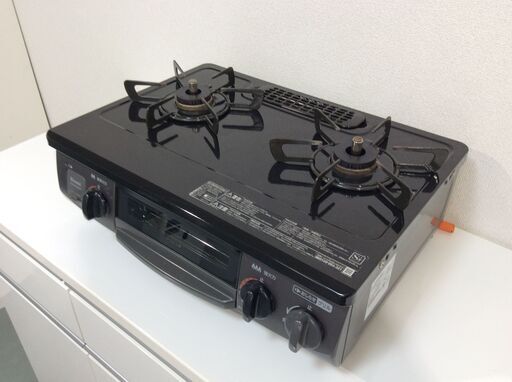(4/7受渡済)JT6574【RINNAI/リンナイ ガスコンロ LPガス】美品 2019年製 KSR562BKR 家電 キッチン レンジ ガステーブル 右側強火 ホーロー
