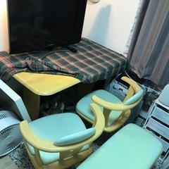 テレビ+テーブル+回転椅子　セット　