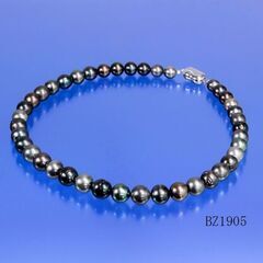 8.0～10.8 mm 南洋黒蝶真珠 ネックレス 鑑別付