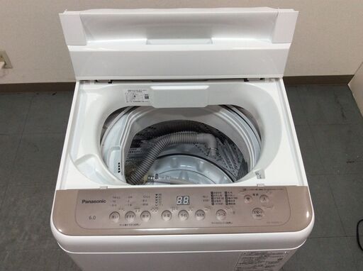 （4/15受渡済）JT6545【Panasonic/パナソニック 6.0㎏洗濯機】極美品 2022年製 NA-F60PB15 家電 洗濯 簡易乾燥付