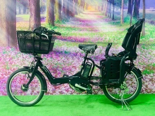 ❹ 4986子供乗せ電動アシスト自転車ブリヂストン3人乗り20インチ