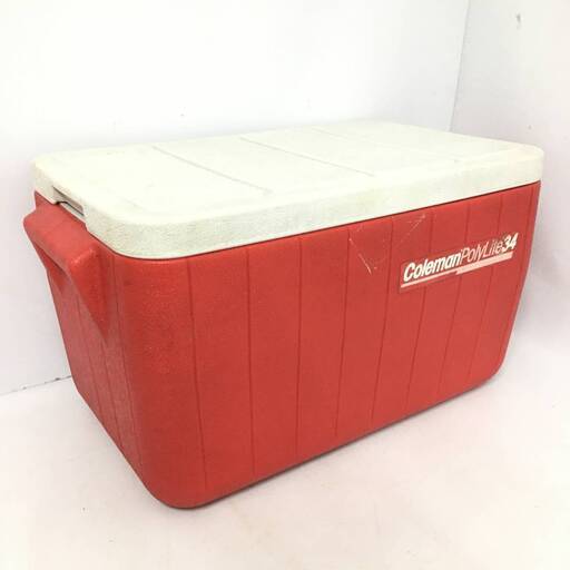 ut10/93　USA製 Coleman PolyLite 34 クーラーボックス クーラーBOX コールマン 赤 レッド　MODEL5281/5282/5283 34L