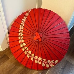 番傘 赤 結婚式 前撮り 和装　和傘