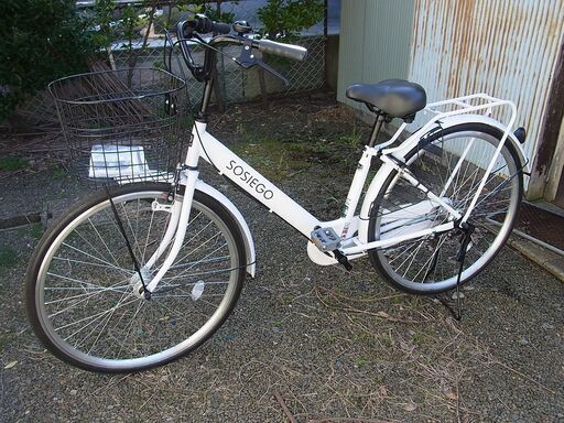 ほぼ新品　27インチ　自転車　ママチャリ