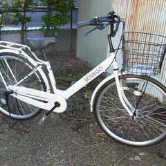 ほぼ新品　27インチ　自転車　ママチャリ　