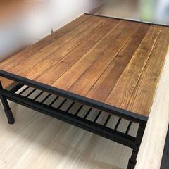 【取りに来てくれる方限定】天然木製リビングテーブル