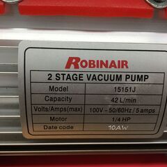 ロビネア 15151J 真空ポンプ 中古品 【ハンズクラフト宜野湾店】 ロビネア 15151J 真空ポンプ 中古品 【ハンズクラフト宜野湾店】