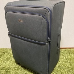 グレーのファブリックスーツケース