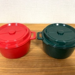【新品未使用】ココット鍋風タッパー2個セット