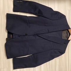 スーツ　紺　ウール100%
