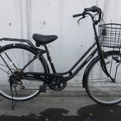 外装6段ギア LEDオートライト ママチャリ 中古自転車 202316