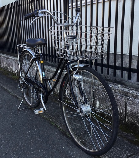 良品・整備済み＞27インチ・シティサイクル自転車・シマノ6段変速・鍵