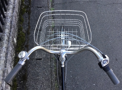 ＜整備・美品＞あさひMAGNIFAS・日本製・シティサイクル 27インチ自転車・後輪新品・ブラック 内装3段変速 LEDオートライト鍵付き・洗車済み