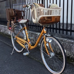◉petitmaman・プチママン・子供乗せ自転車・イエロー 内装3段変速・洗車済・タイヤもきれいです ◉petitmaman・プチママン・子供乗せ自転車・イエロー 内装3段変速