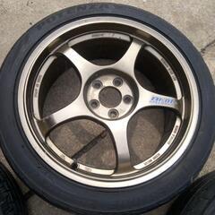 美品　プリウス　17インチ タイヤホイール4本セット （ナット付き） HOT STUFF（ホットスタッフ） プリウス 195/60R17 ホイールセット