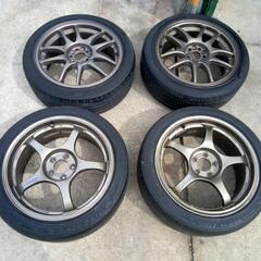 美品　プリウス　17インチ タイヤホイール4本セット （ナット付き） プリウス17インチタイヤホイール4本セット