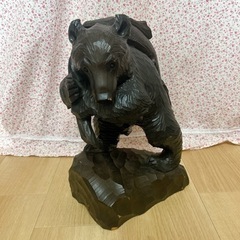 今月破棄予定　木彫り　熊の置物　1