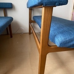 4月中旬まで】ダイニングチェア2脚セット LIVING HOUSE MOCOA（モコア）